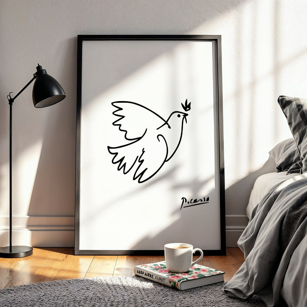 Picasso Dove Minimalist Line Art Print
