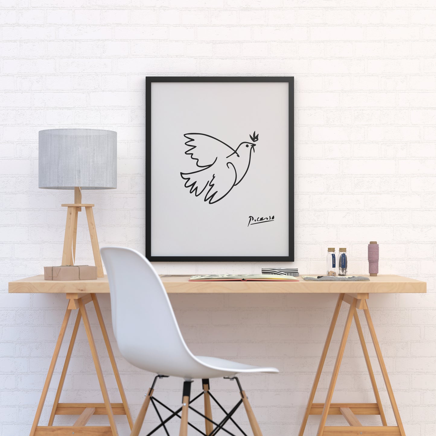 Picasso Dove Minimalist Line Art Print