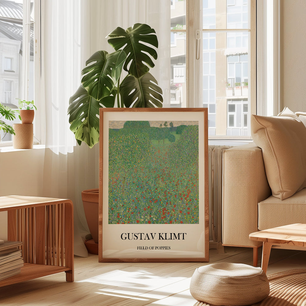 Gustav Klimt 'Field of Poppies' Exhibition Poster