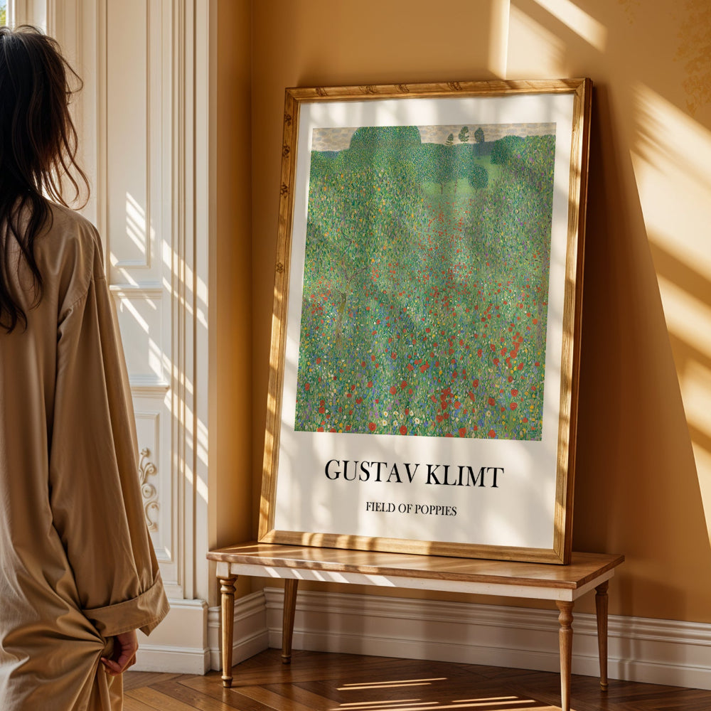 Gustav Klimt 'Field of Poppies' Exhibition Poster