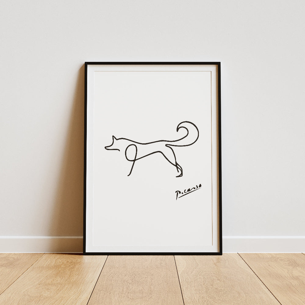 Picasso Fox Line Art Illustration
