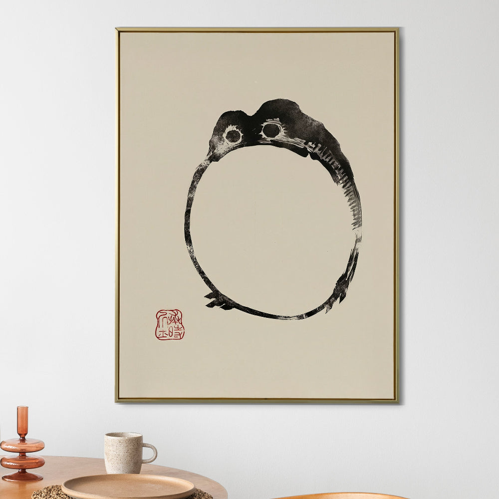 Matsumoto Hoji Round Frog Art Print