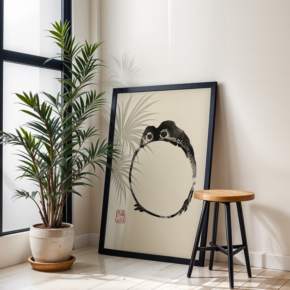 Matsumoto Hoji Round Frog Art Print
