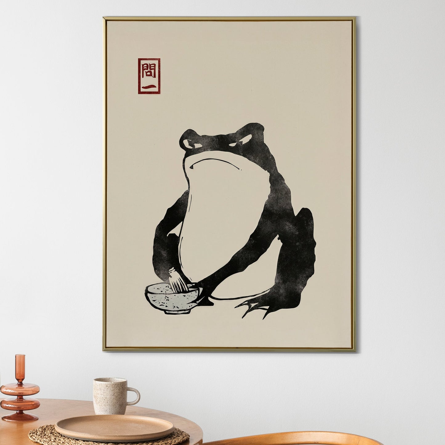 Matsumoto Hoji Grumpy Frog Art Print