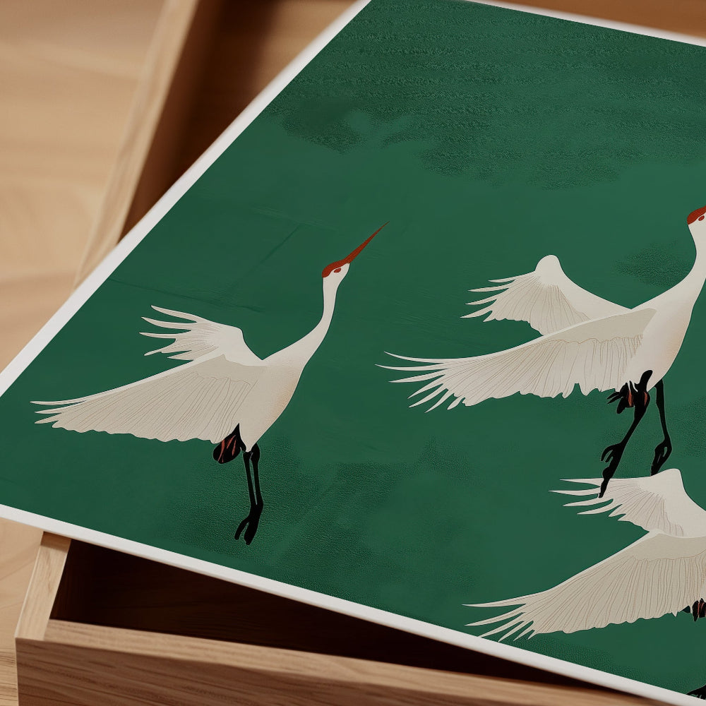 Flying Cranes Print