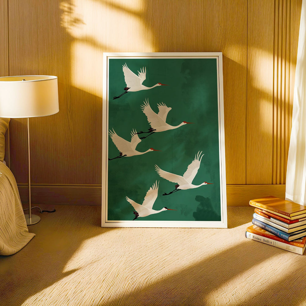 Flying Cranes Print