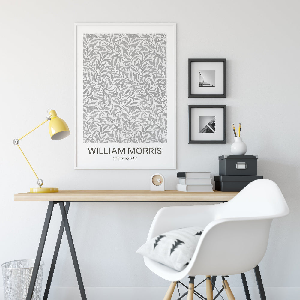 William Morris Grey 'Willow Bough' Print