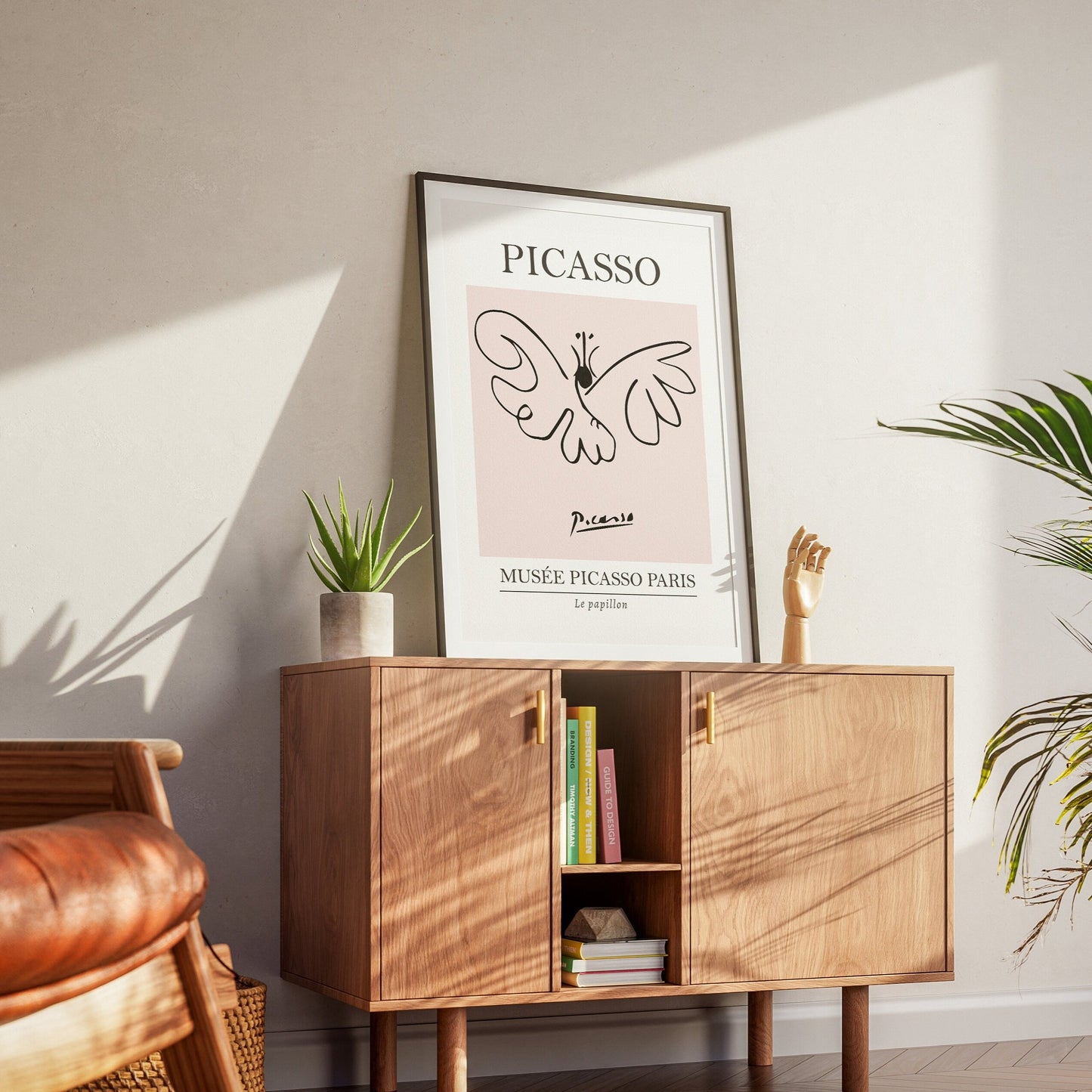 Picasso Butterfly Line Art Exhibition Print