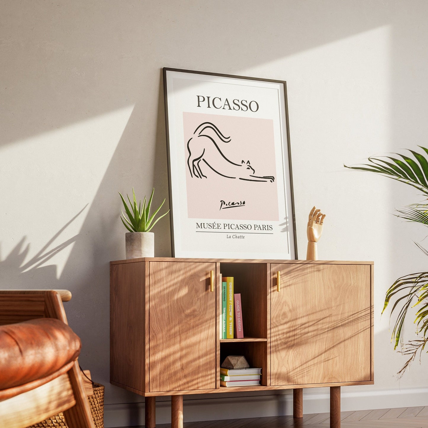 Picasso Cat Line Art Exhibition Print