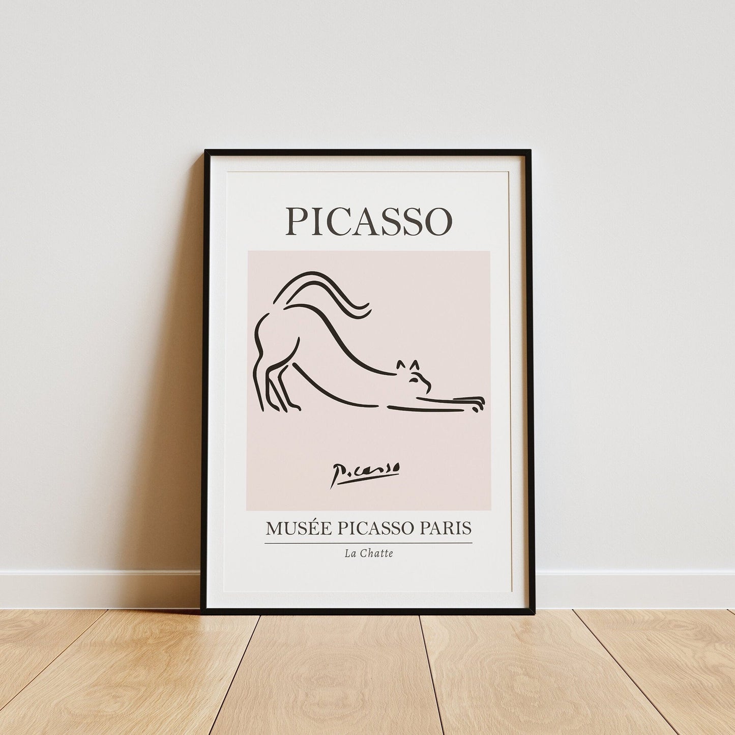 Picasso Cat Line Art Exhibition Print