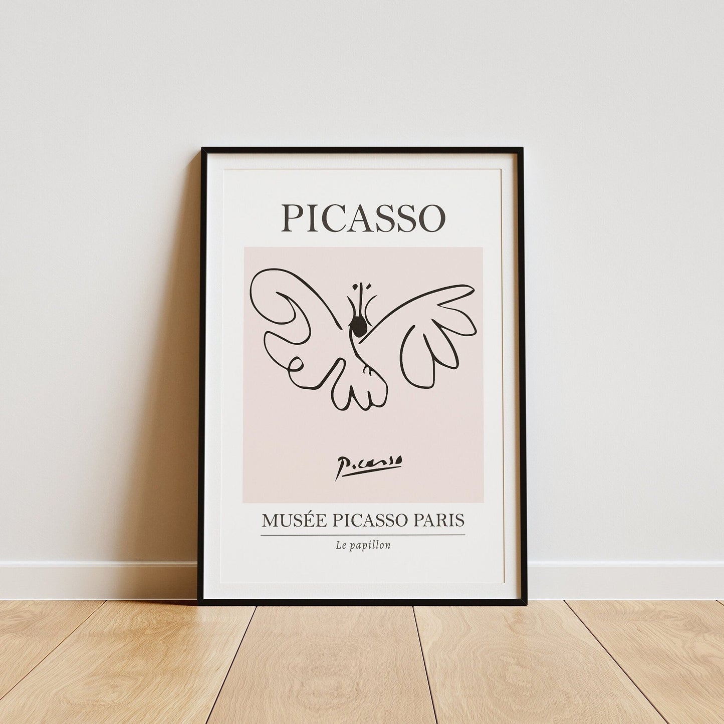 Picasso Butterfly Line Art Exhibition Print