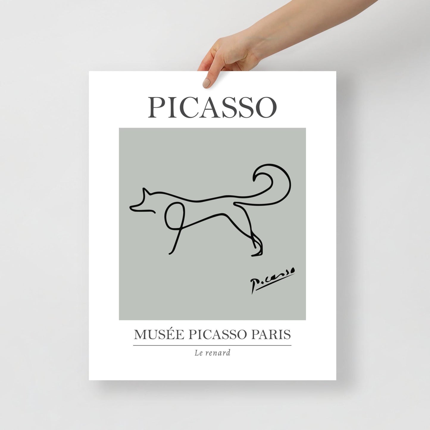 Picasso Green Fox Poster
