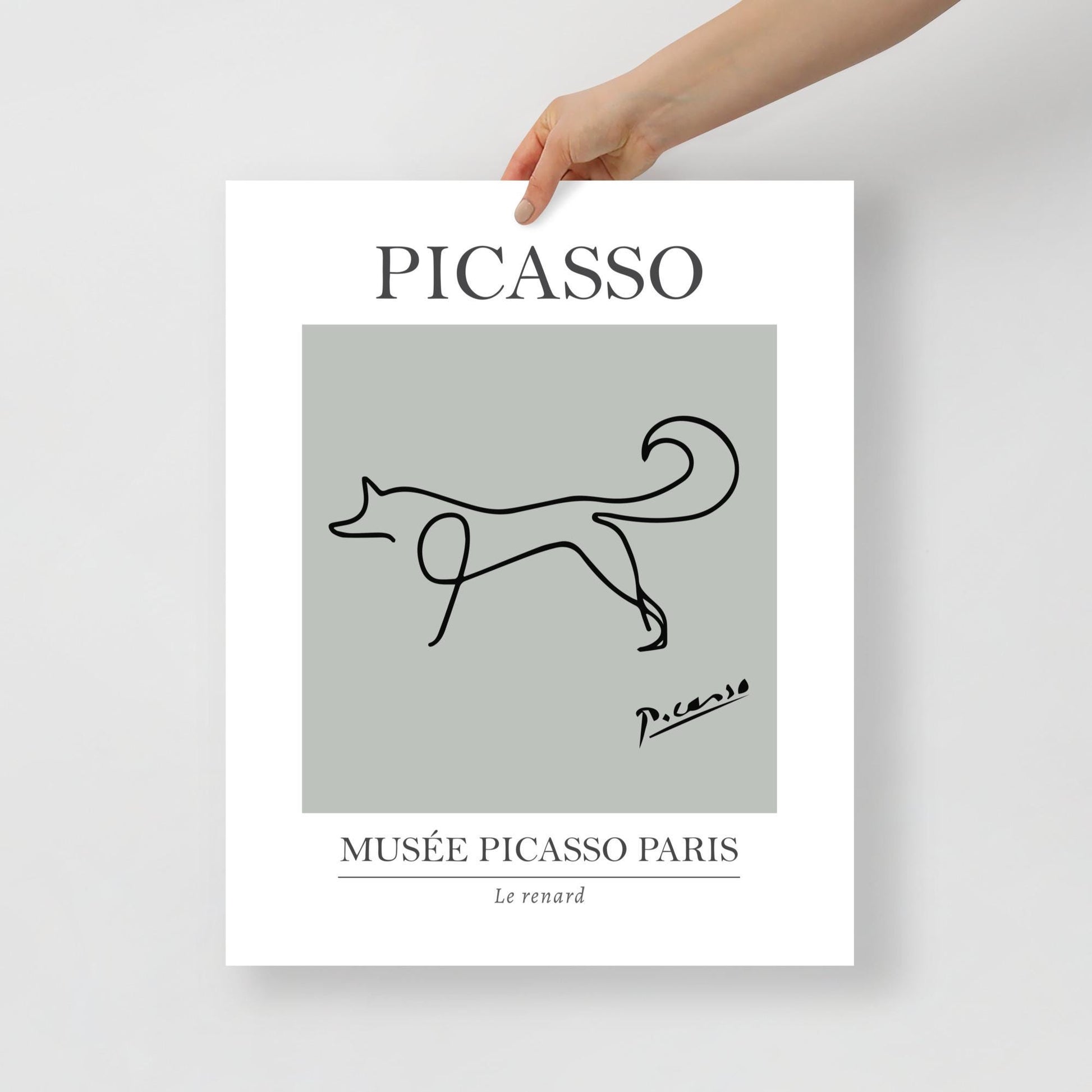 Picasso Green Fox Poster