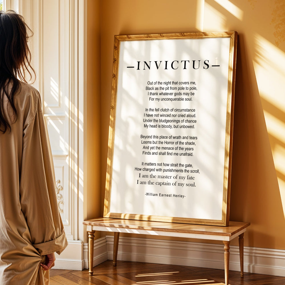 Invictus Poetry Quote Print