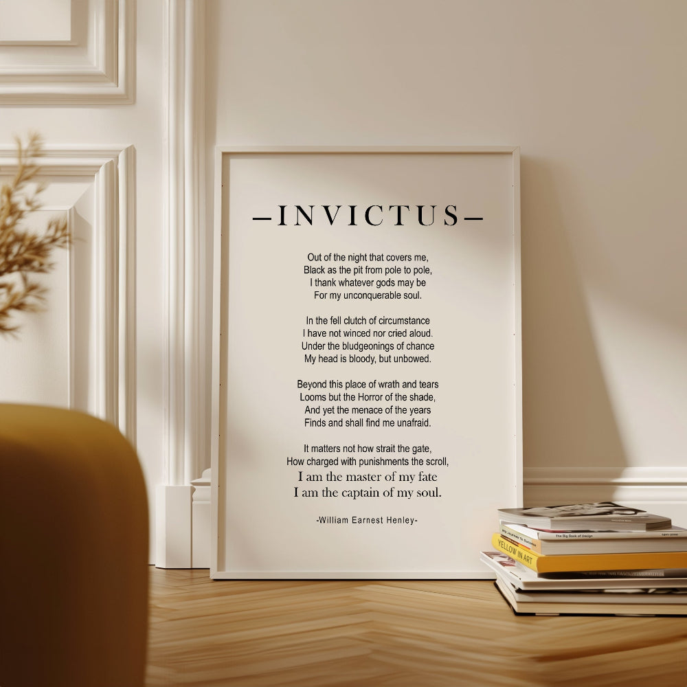 Invictus Poetry Quote Print