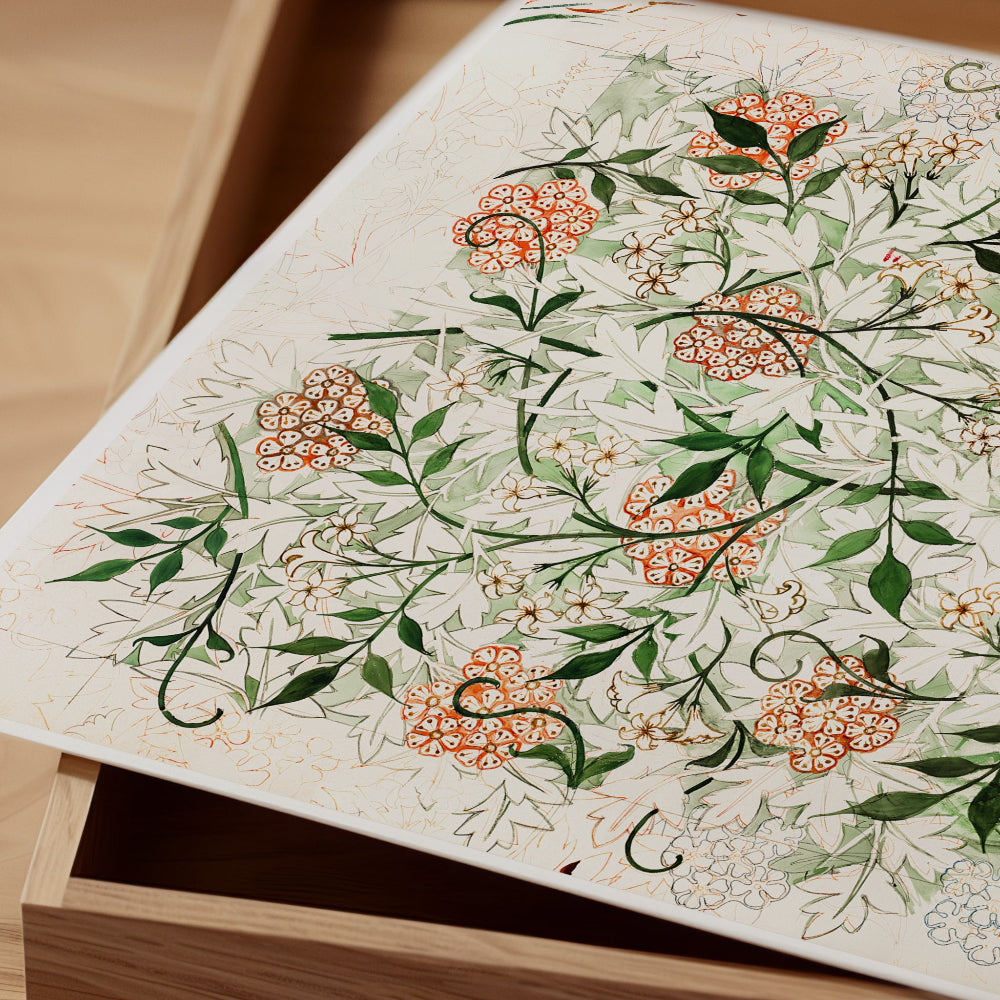 William Morris 'Jasmine' Pattern Art Print