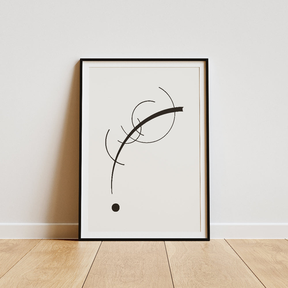 Kandinsky 'Free Curve to the Point' Abstract