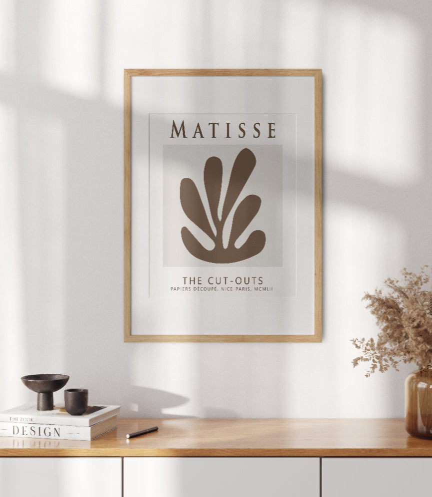Matisse Brown Coral Cut-Out Print