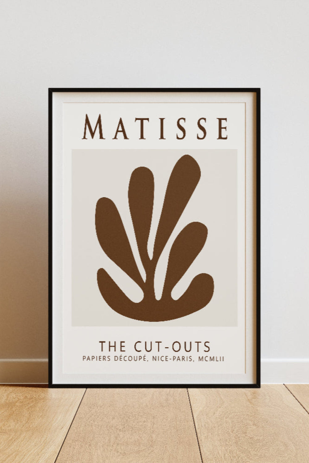 Matisse Brown Coral Cut-Out Print