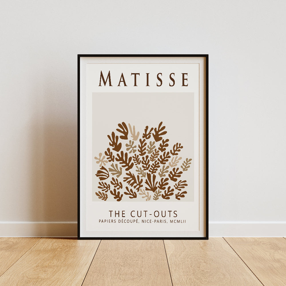 Matisse Cut-Outs Exhibition Poster - Brown Nature Forms
