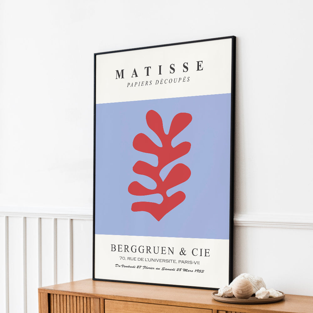 Matisse Cut-Out - 'Red Algae on a Blue Sky Background' Exhibition Art Print