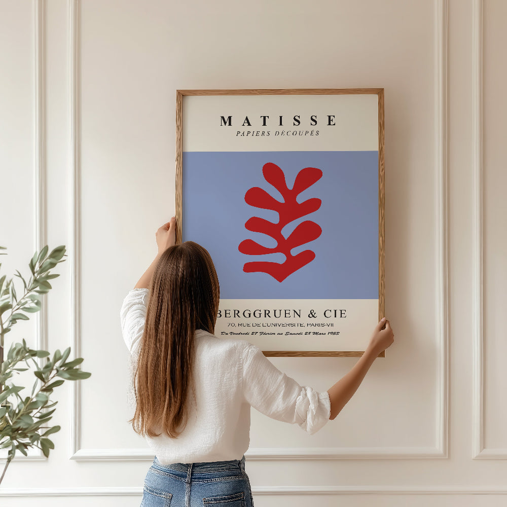 Matisse Cut-Out - 'Red Algae on a Blue Sky Background' Exhibition Art Print