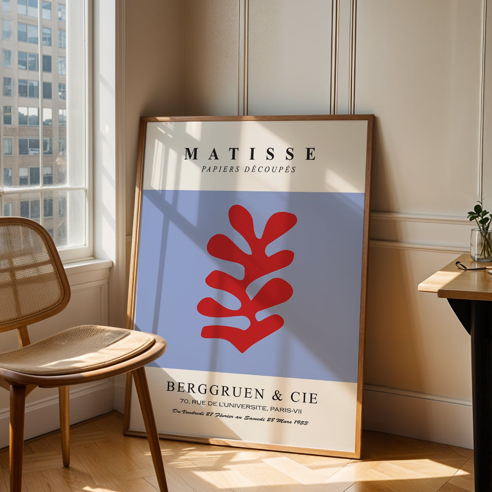 Matisse Cut-Out - 'Red Algae on a Blue Sky Background' Exhibition Art Print
