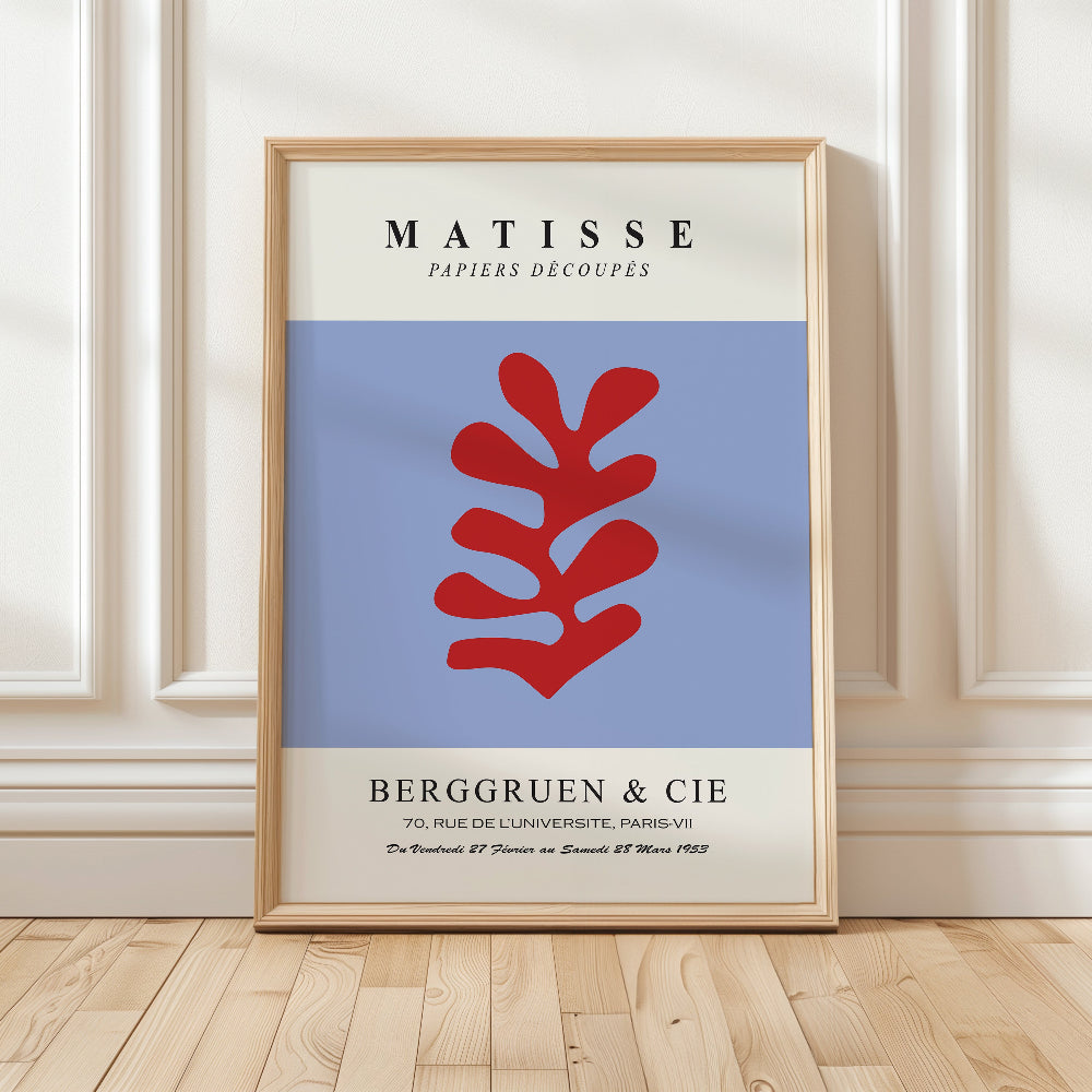 Matisse Cut-Out - 'Red Algae on a Blue Sky Background' Exhibition Art Print