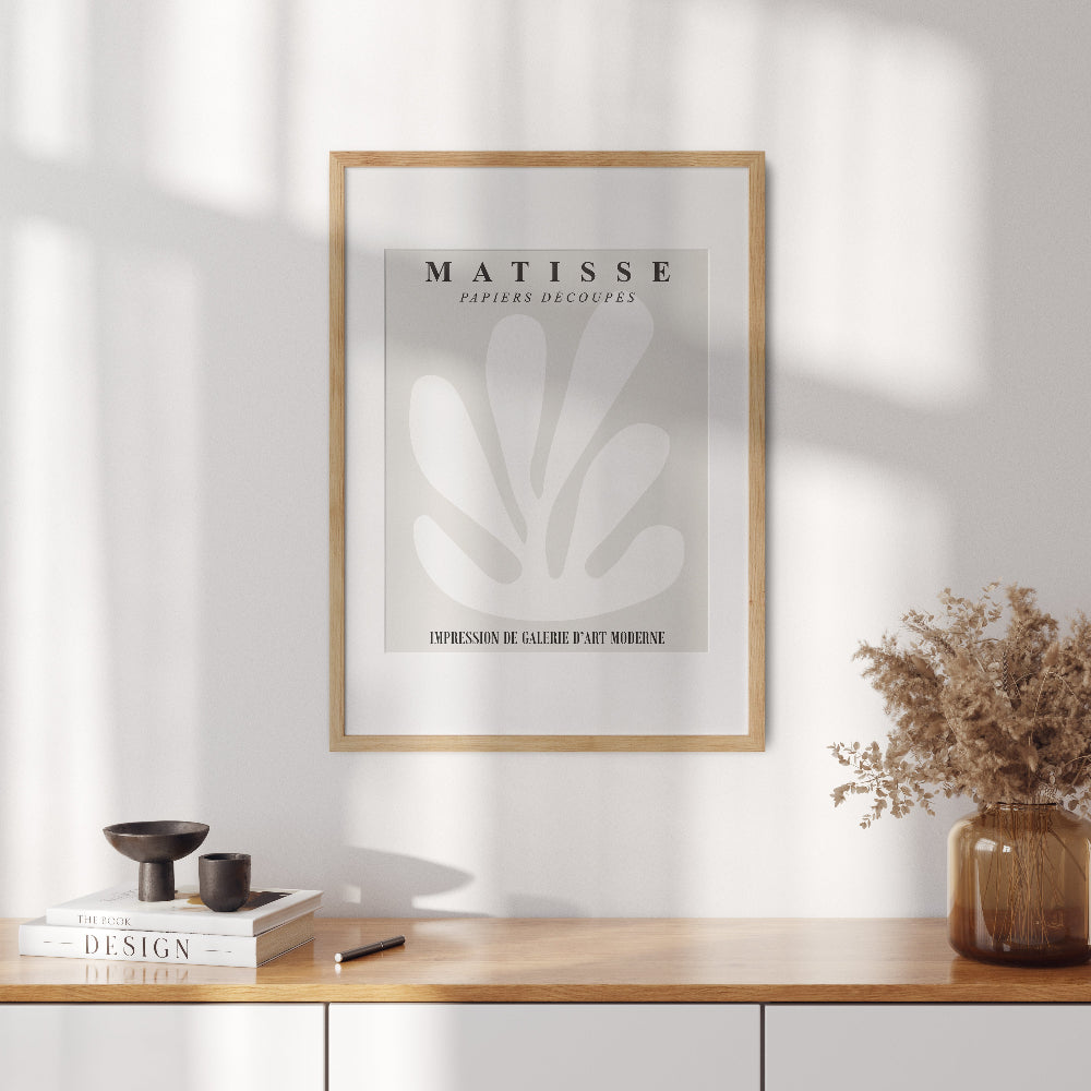 Matisse White Coral Cut-Out Print