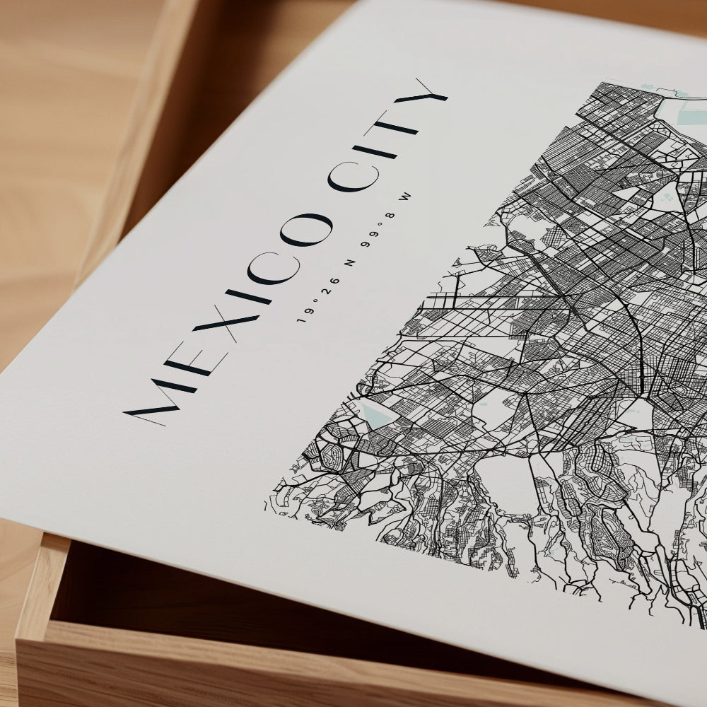 Mexico City Square Map Print