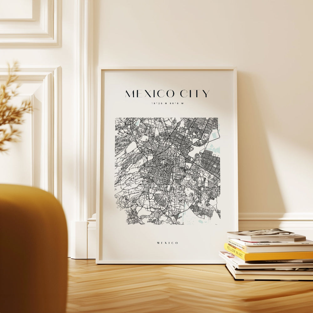 Mexico City Square Map Print