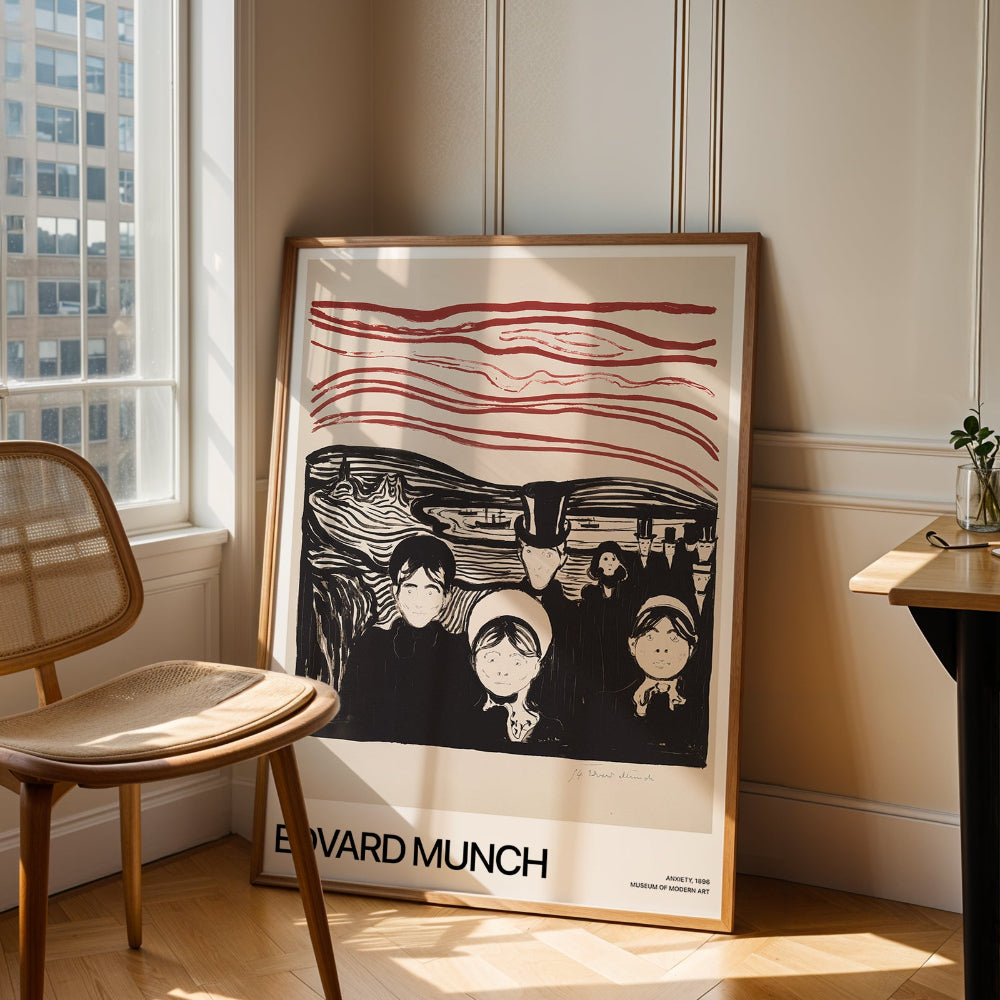Edvard Munch Anxiety Poster