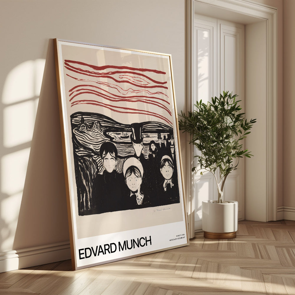 Edvard Munch Anxiety Poster