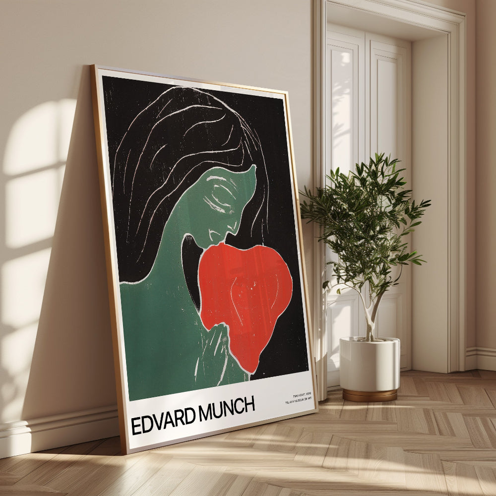 Edvard Munch Two Hearts Poster