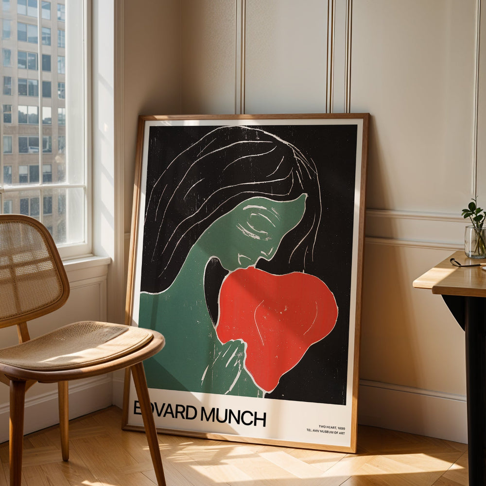 Edvard Munch Two Hearts Poster