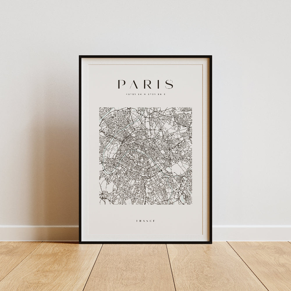 Paris Map Print