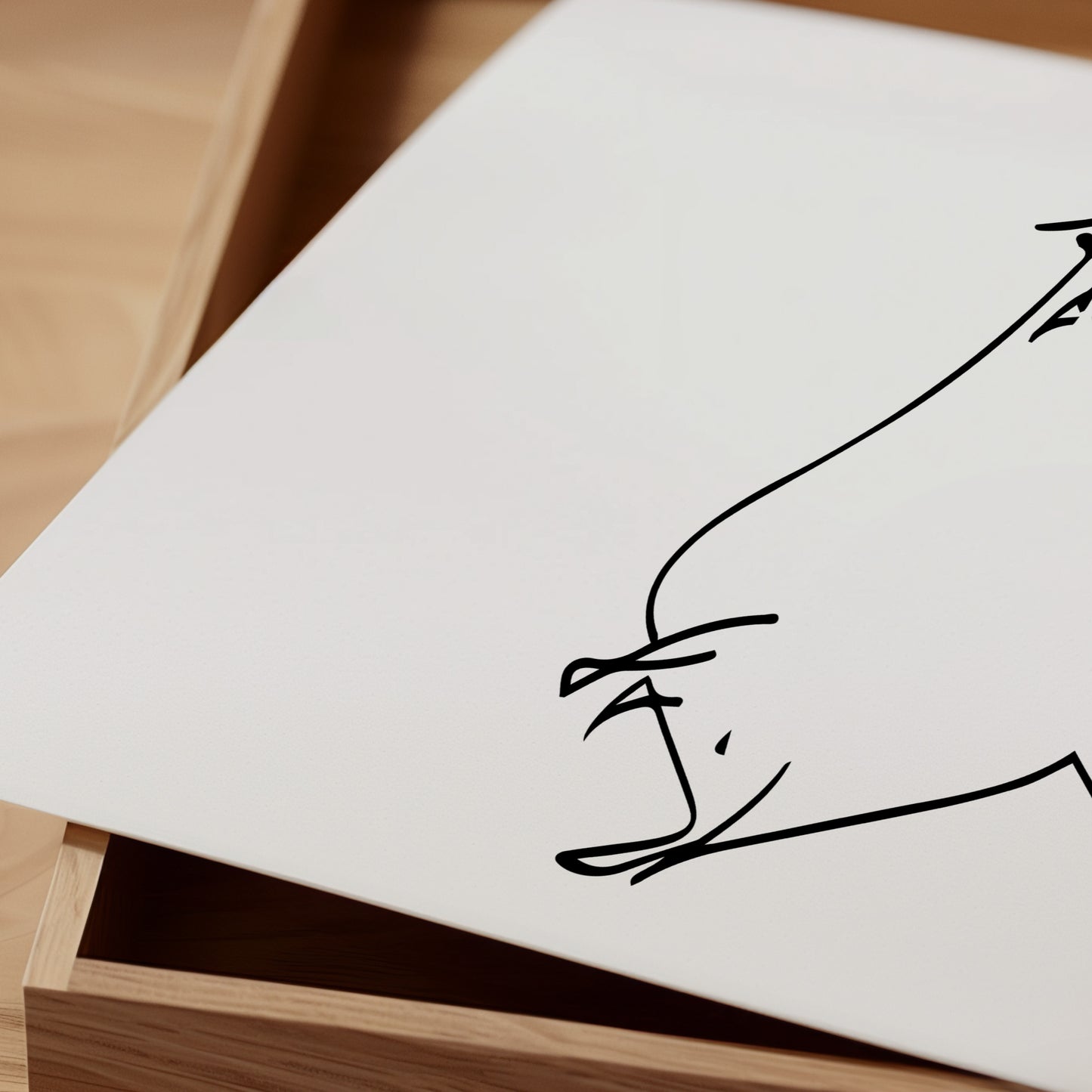 Picasso Pig Minimalist Line Art Print