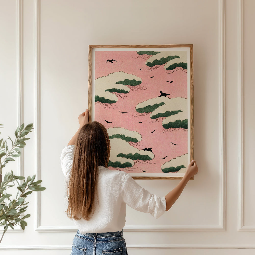 Pink Sky Clouds Art Print