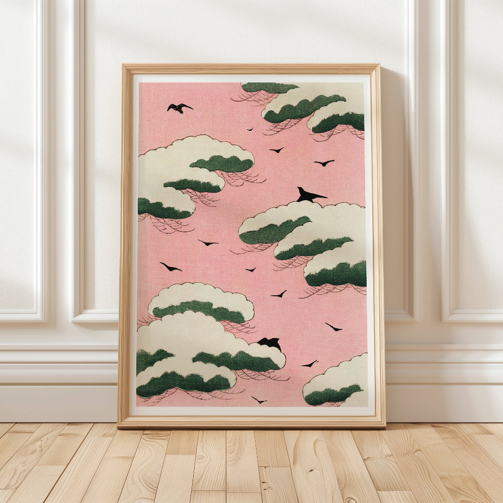 Pink Sky Clouds Art Print