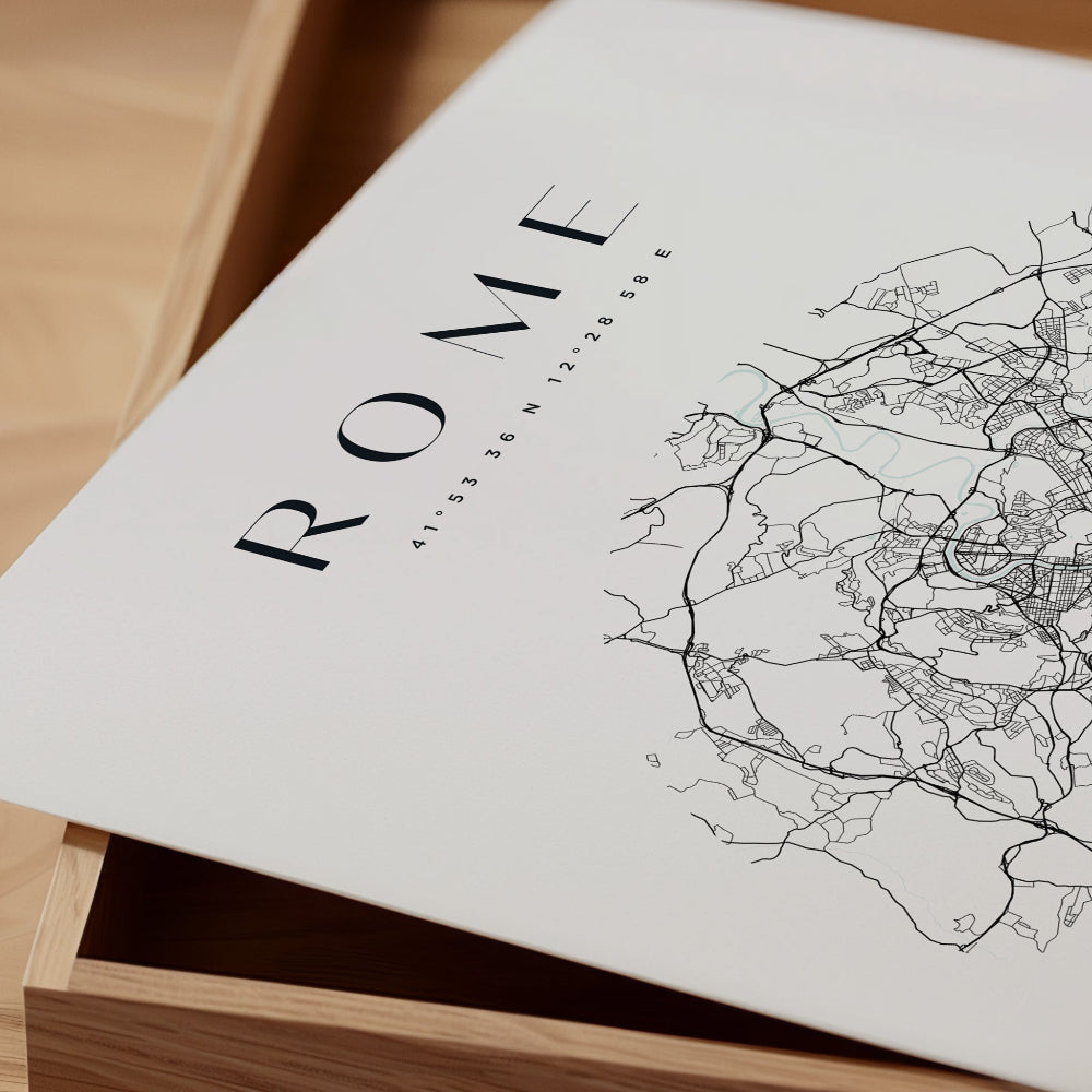 Rome City Circle Map Print