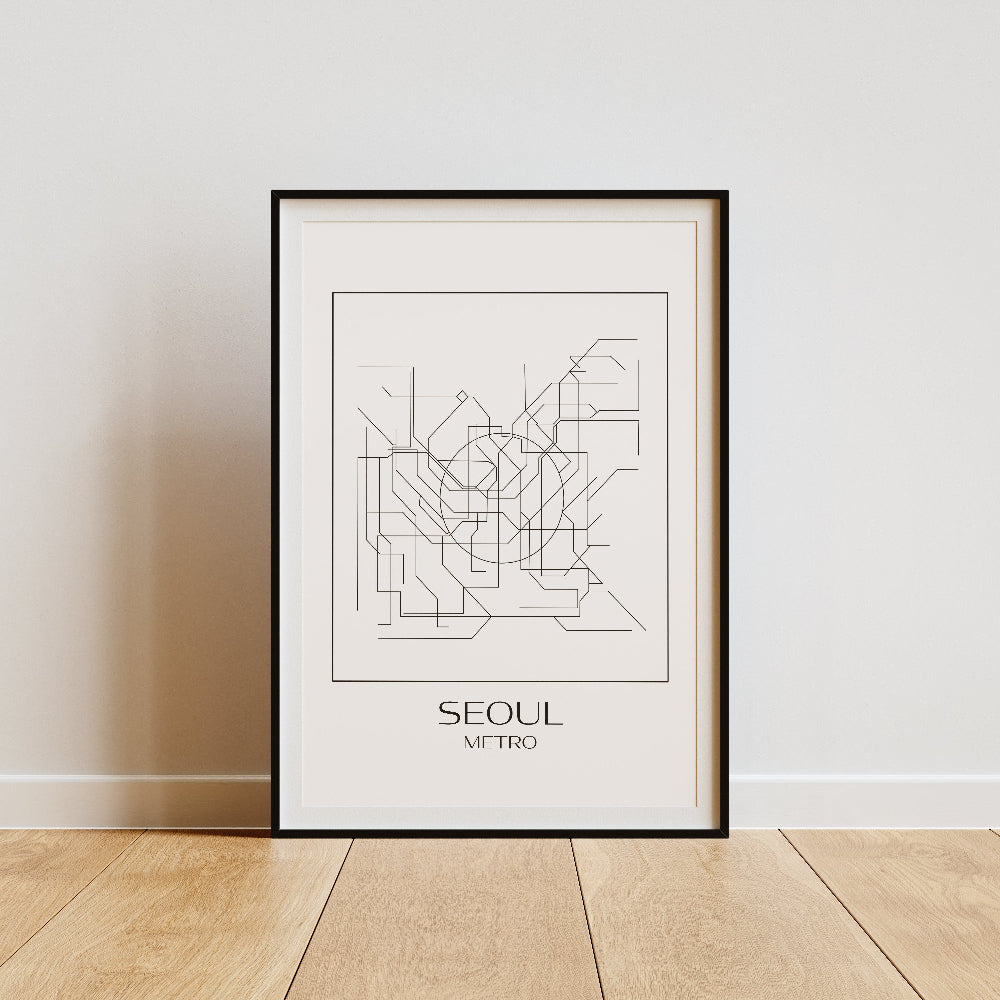 Seoul Metro Map Art Print