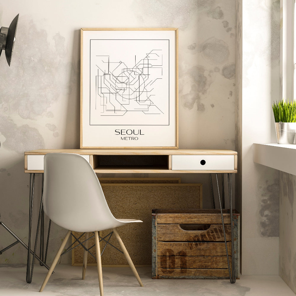 Seoul Metro Map Art Print