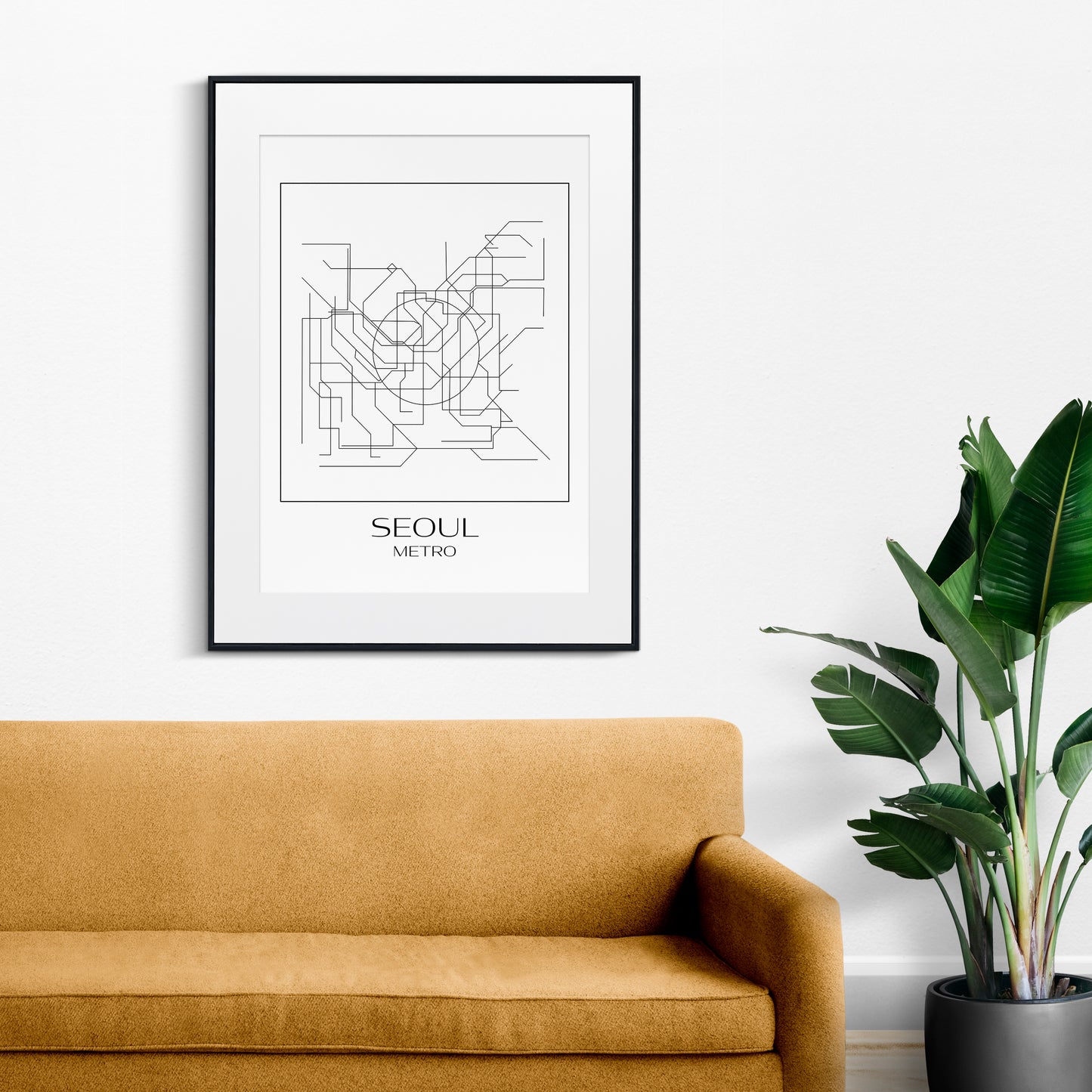 Seoul Metro Map Art Print