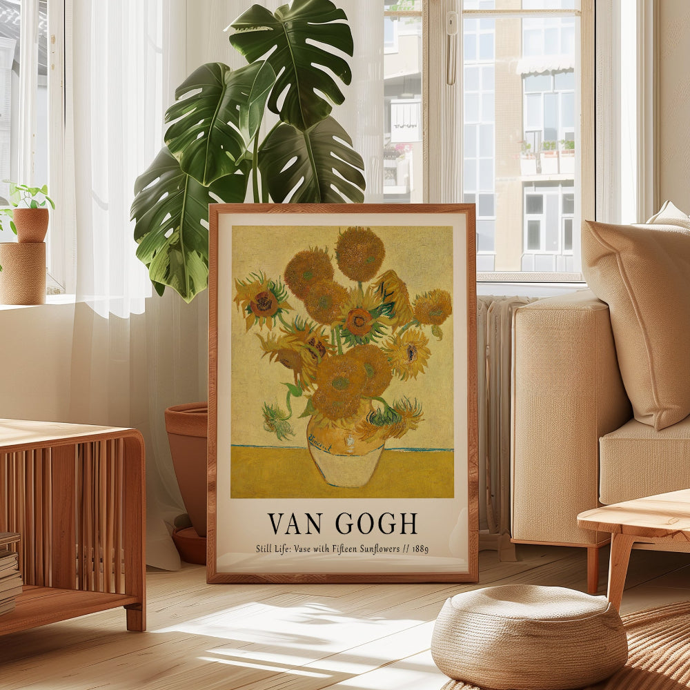 Vincent van Gogh 'Sunflowers' Yellow Art Print