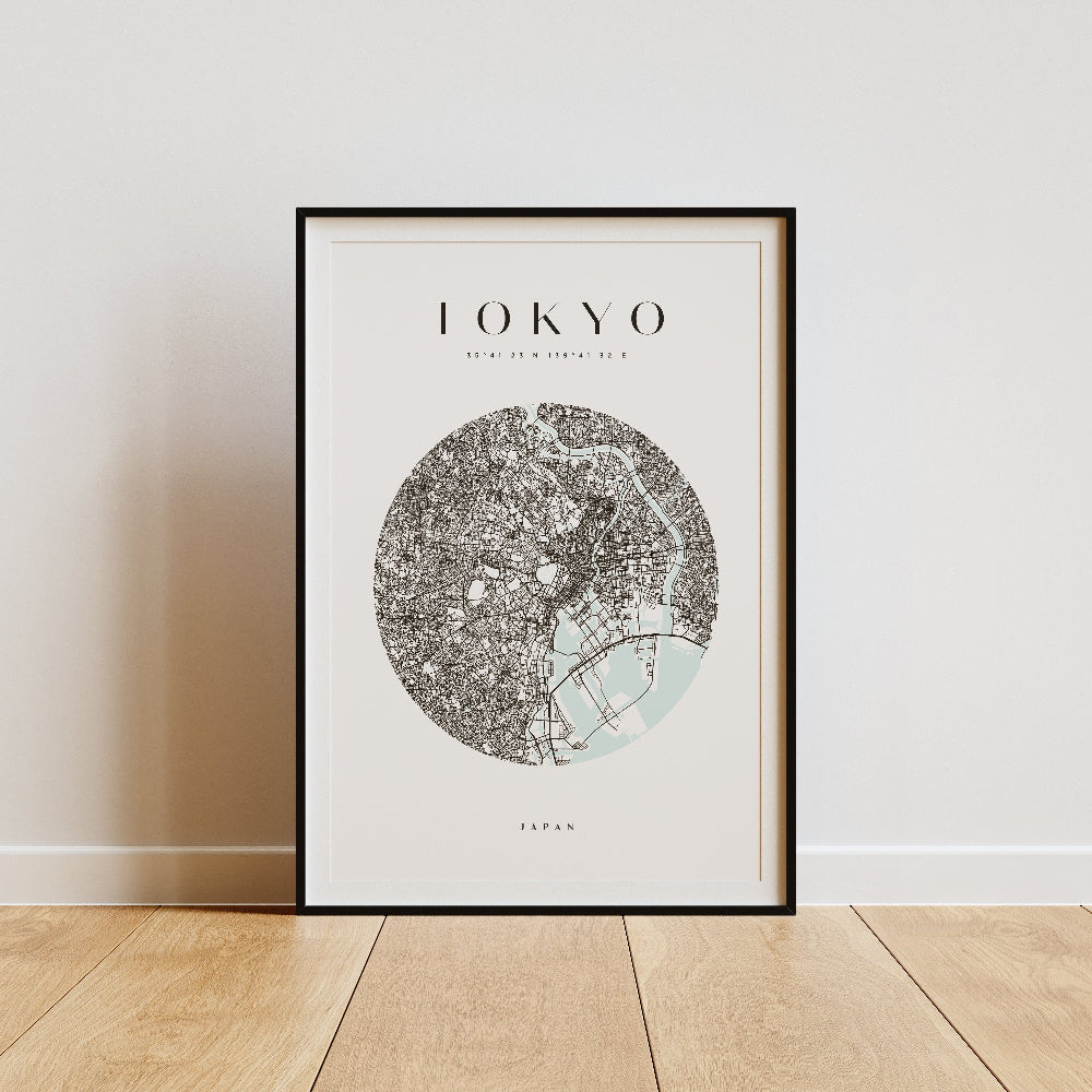 Tokyo Circle Map Art Print