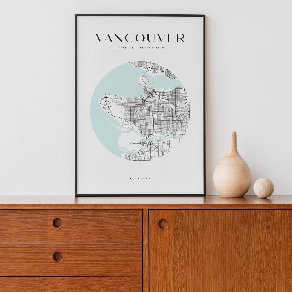 Vancouver Circle Map Print