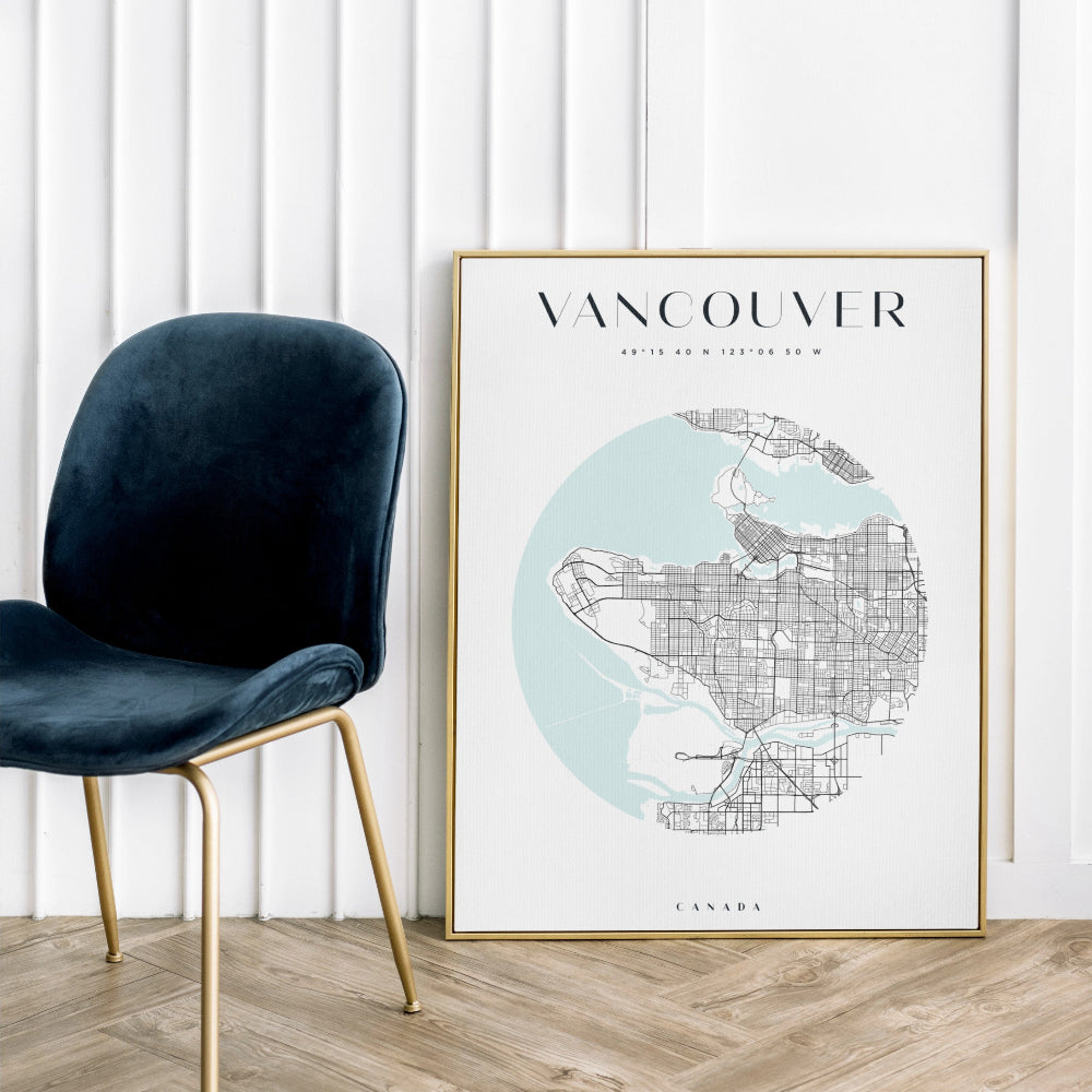 Vancouver Circle Map Print