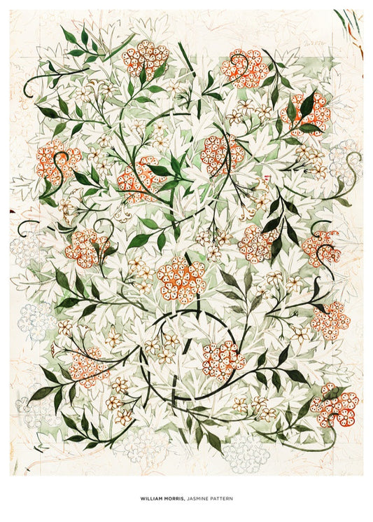 William Morris 'Jasmine' Pattern Art Print