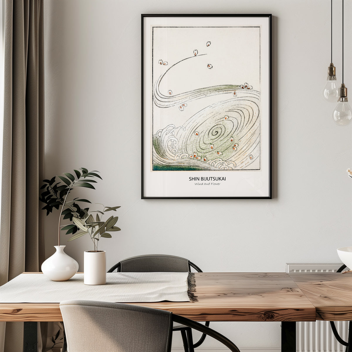 Japanese Art 'Wind and Flower' Wall Art Print by Watanabe Seitei