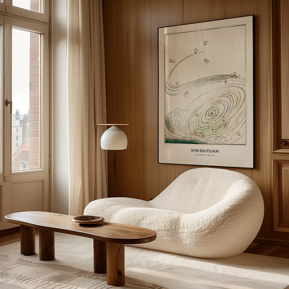 Japanese Art 'Wind and Flower' Wall Art Print by Watanabe Seitei